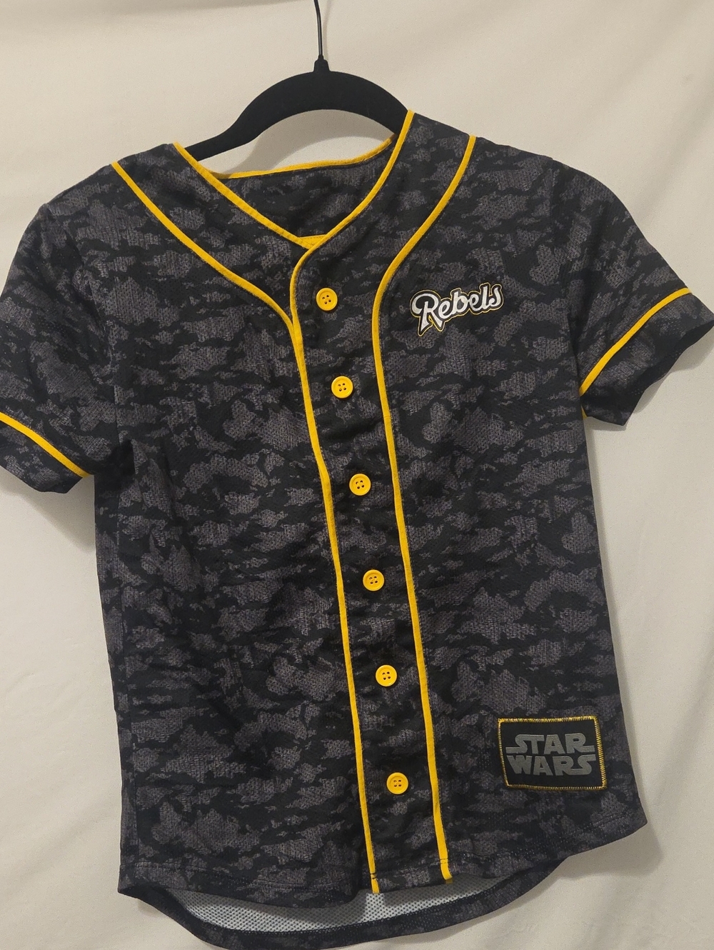 Star Wars Kids Black and Yellow Rebels Button-Down Shirt